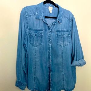 2 for 1 - Chico’s size 3- Distressed denim and no iron white shirts